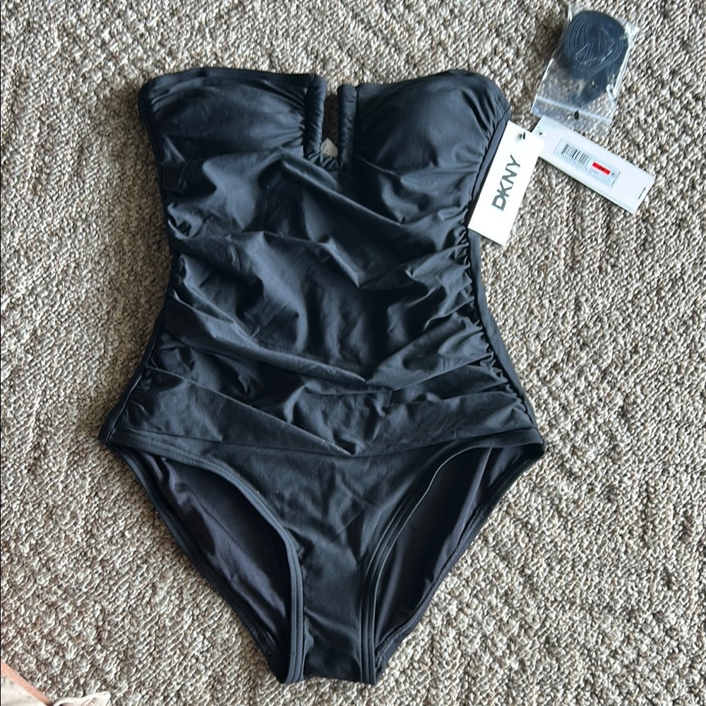 NWT DKNY Women's Black One-Piece Swimsuit